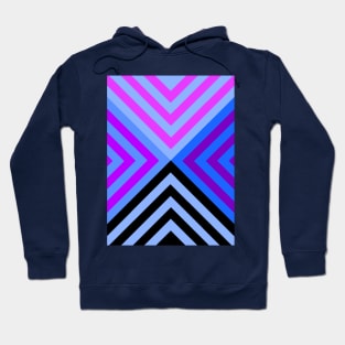 Black and Blue Violet Triangular Hoodie